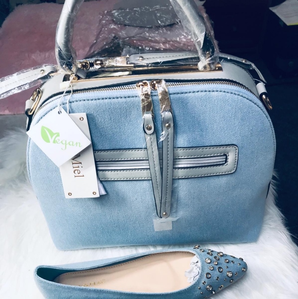 🆕️Multi Compartments Denim Satchel Stone-Washed